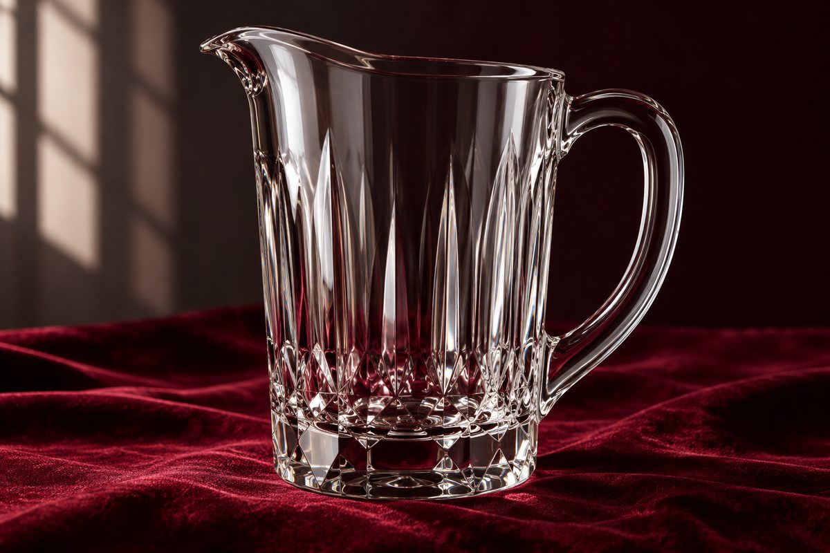Heavy seamless 550ml cocktail mixing glass with molded pour spout.