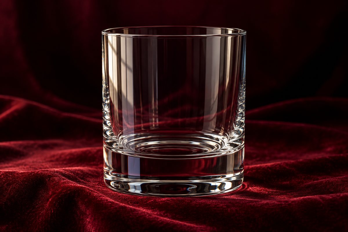 Commercial 320ml straight-sided rocks tumbler with heavy glass base.